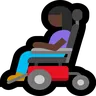 Woman In Motorized Wheelchair: Dark Skin Tone Emoji 👩🏿‍🦼 image - Microsoft Windows 10 Segoe UI Emoji style