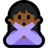 Person Gesturing No: Medium-Dark Skin Tone Emoji 🙅🏾 image - Microsoft Windows 10 Segoe UI Emoji style