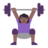 Woman Lifting Weights: Medium-Dark Skin Tone