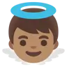 Baby Angel: Medium Skin Tone Emoji 👼🏽 image - Google Noto Color style