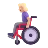 Woman In Manual Wheelchair: Medium-Light Skin Tone Emoji 👩🏼‍🦽 image - Microsoft 3D Fluent style