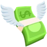 날개 달린 돈 Emoji 💸 image - Facebook Messenger (2016) style