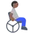 Person In Manual Wheelchair: Medium-Dark Skin Tone