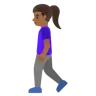 Woman Walking: Medium-Dark Skin Tone Emoji 🚶🏾‍♀️ image - Google Noto Color style