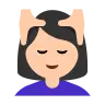 Woman Getting Massage: Light Skin Tone Emoji 💆🏻‍♀️ image - Tossface style
