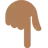 Backhand Index Pointing Down: Medium-Dark Skin Tone