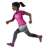 Woman Running: Dark Skin Tone