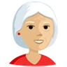 Old Woman: Medium-Light Skin Tone Emoji 👵🏼 image - Facebook Messenger (2016) style