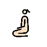 Woman Kneeling: Light Skin Tone Emoji 🧎🏻‍♀️ image - OpenMoji style