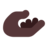 Palm Up Hand: Dark Skin Tone