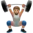 Person Lifting Weights: Medium Skin Tone