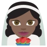 Person With Veil: Dark Skin Tone Emoji 👰🏿 image - EmojiTwo style
