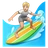 Person Surfing: Medium-Light Skin Tone