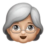 Old Woman: Medium-Light Skin Tone Emoji 👵🏼 image - Huawei Harmony OS style