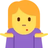 Woman Shrugging Emoji 🤷‍♀️ image - Twitter / X (Twemoji) style