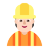 Construction Worker: Light Skin Tone Emoji 👷🏻 image - Microsoft Classic 2D style