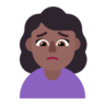 Woman Frowning: Medium-Dark Skin Tone Emoji 🙍🏾‍♀️ image - Microsoft Classic 2D style
