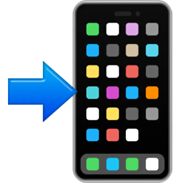 Mobile Phone With Arrow
