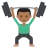 Person Lifting Weights: Medium-Dark Skin Tone