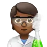 Scientist: Medium-Dark Skin Tone Emoji 🧑🏾‍🔬 image - Apple style