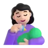 Woman Feeding Baby: Light Skin Tone Emoji 👩🏻‍🍼 image - Microsoft 3D Fluent style