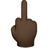 Middle Finger: Dark Skin Tone Emoji 🖕🏿 image - Huawei Harmony OS style