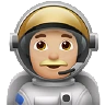 Man Astronaut: Medium-Light Skin Tone Emoji 👨🏼‍🚀 image - Apple style