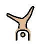 Person Cartwheeling: Medium-Light Skin Tone Emoji 🤸🏼 image - OpenMoji style