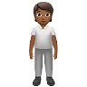 Person Standing: Medium-Dark Skin Tone Emoji 🧍🏾 image - Apple style
