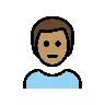 Man: Medium Skin Tone Emoji 👨🏽 image - OpenMoji style