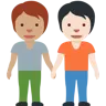 People Holding Hands: Medium Skin Tone, Light Skin Tone Emoji 🧑🏽‍🤝‍🧑🏻 image - Twitter / X (Twemoji) style