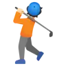 Person Golfing: Light Skin Tone Emoji 🏌🏻 image - Google Noto Color style