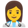 Woman Health Worker Emoji 👩‍⚕️ image - Google Noto Color style
