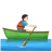 Person Rowing Boat: Light Skin Tone