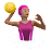 Woman Playing Water Polo: Medium Skin Tone