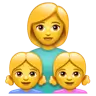 Family: Woman, Girl, Girl Emoji 👩‍👧‍👧 image - WhatsApp style