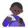 Man Feeding Baby: Dark Skin Tone Emoji 👨🏿‍🍼 image - Tossface style