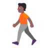 Person Walking: Medium-Dark Skin Tone Emoji 🚶🏾 image - Microsoft Classic 2D style
