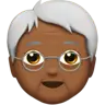 Older Person: Medium-Dark Skin Tone Emoji 🧓🏾 image - Apple style