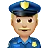 Man Police Officer: Medium-Light Skin Tone