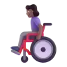 Woman In Manual Wheelchair: Medium-Dark Skin Tone Emoji 👩🏾‍🦽 image - Microsoft 3D Fluent style