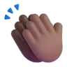 Clapping Hands: Medium-Dark Skin Tone Emoji 👏🏾 image - Microsoft 3D Fluent style