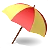 Guarda-chuva no chão