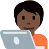 Technologist: Dark Skin Tone Emoji 🧑🏿‍💻 image - Twitter / X (Twemoji) style