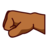 Left-Facing Fist: Medium-Dark Skin Tone