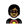 Superhero: Medium-Dark Skin Tone Emoji 🦸🏾 image - OpenMoji style
