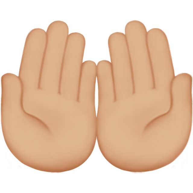 Palms Up Together: Medium-Light Skin Tone