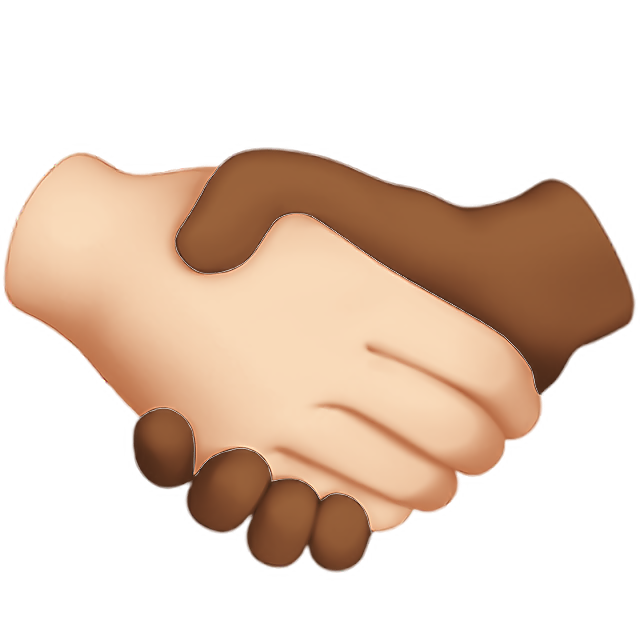 Handshake: Light Skin Tone, Medium-Dark Skin Tone