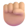 Raised Fist: Medium-Light Skin Tone Emoji ✊🏼 image - Microsoft 3D Fluent style