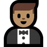 Person In Tuxedo: Medium Skin Tone Emoji 🤵🏽 image - Microsoft Windows 10 Segoe UI Emoji style